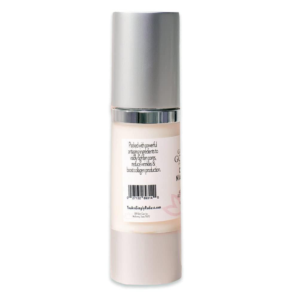 Organic Anti Aging Serum with Niacinamide Vitamin B3 Tightens Pores Reduces 1 oz