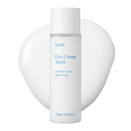 NACIFIC Jeju Uyu Cream Toner Facial Toner 5.07fl. oz. 150ml with Jeju Milk Extract Ceramide 5 Complex Moisture Lasting Natural Ingredients Korean Skin Care