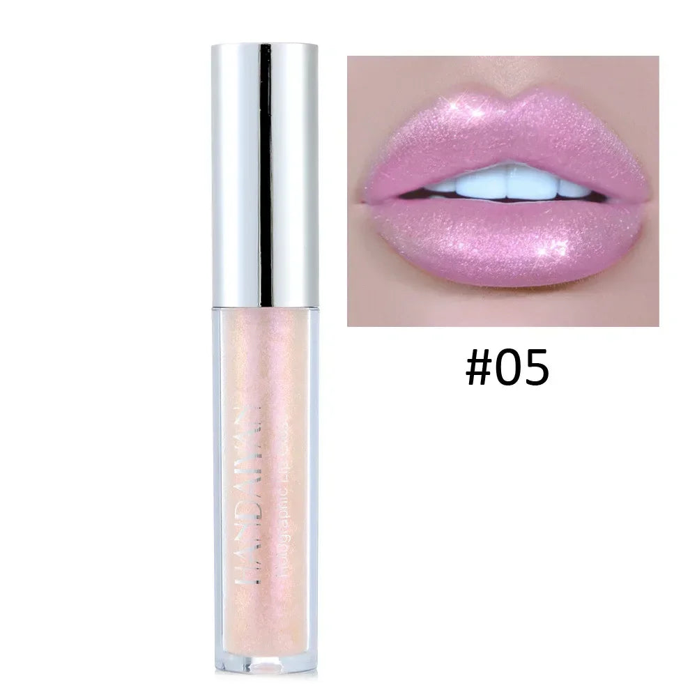 6 Colors Laser Holographic Lip Gloss Liquid Lipstick Mermaid Pigment Longlasting Glitter Lipgloss Waterproof Metallic Lip Makeup