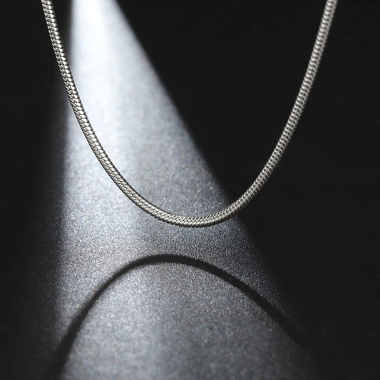 Skyrim Round Snake Chains Stainless Steel Necklace Men Women 40/45/50/55/60cm Length Unisex Hip Hop Punk Jewelry Gifts Wholesale