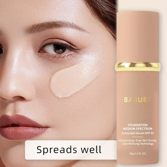 Biomimic Foundation 4 In 1 Spectrums FOUNDATION MEDIUM SPECTRUM Sunscreen Serum With SPF50+ Longwearing Waterproof