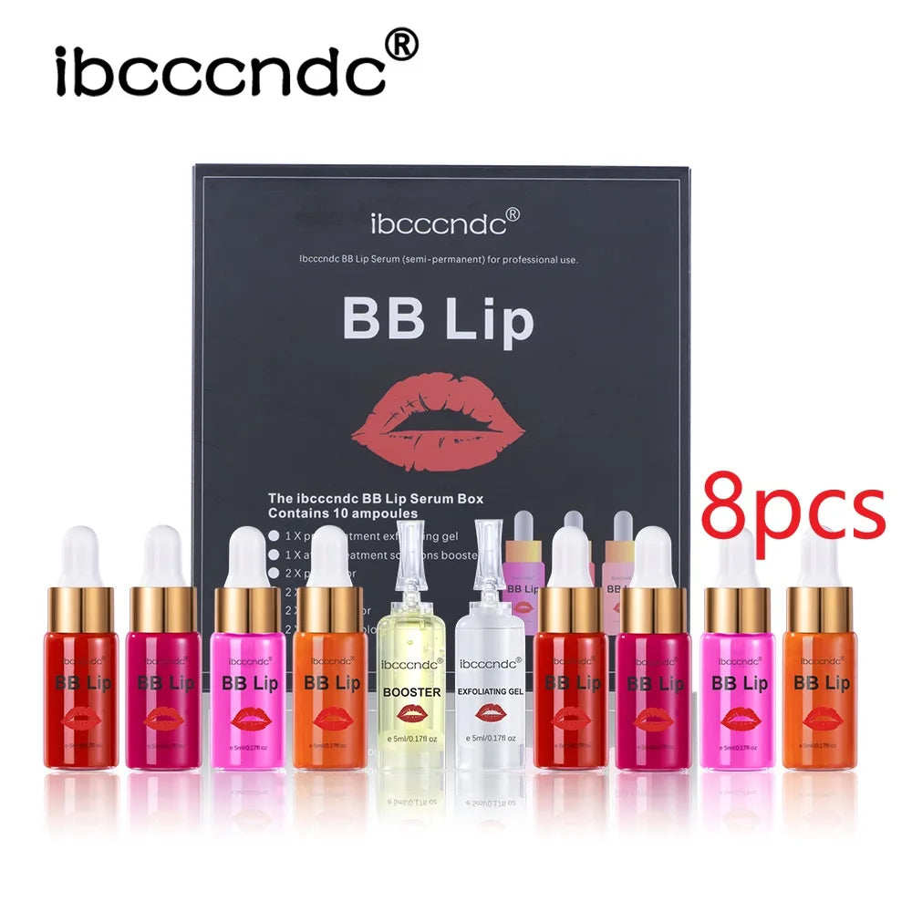 BB Lips Ampoule Serum Starter Set Semi-Permanent BB Lip Gloss Tinted Pigment Lasting Moisturizing For Lip Care Korea Glow