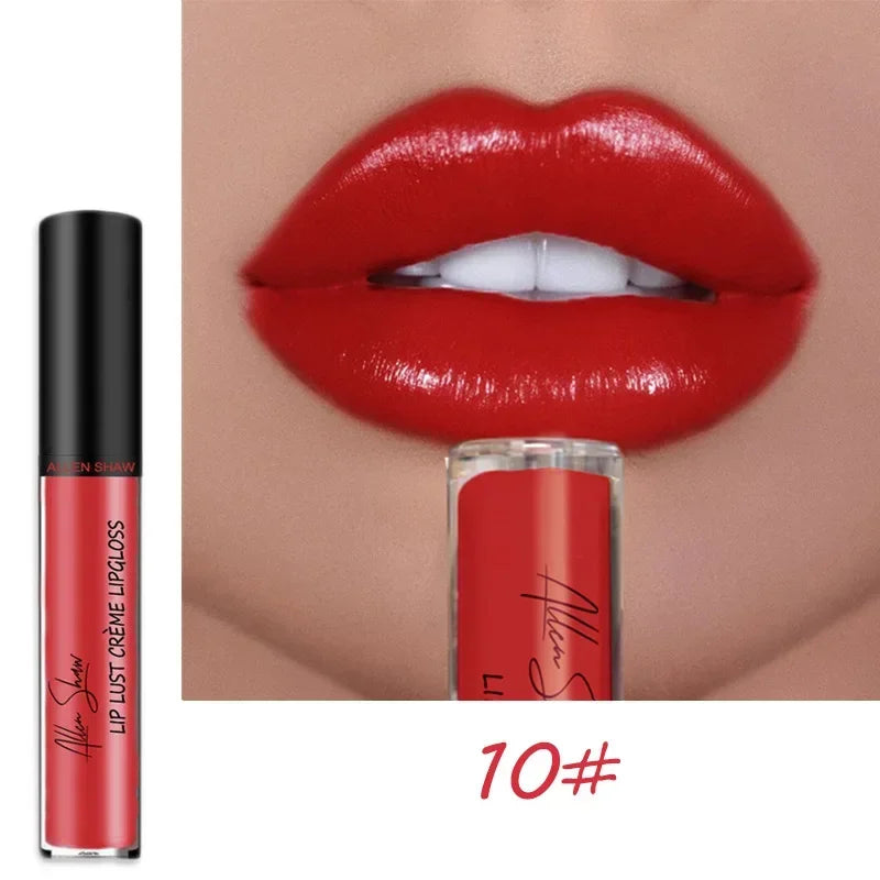 12Colors Sexy Shiny Lipstick Waterproof Long Lasting Moist High-quality Lip Gloss Vivid Colorful Lipgloss Women Makeup Maquiagem