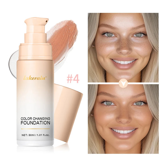 Natural Color Changing Liquid Foundation Centella Korean Lightweight High Coverage Foundation Long-lasting Natural Base Makeup