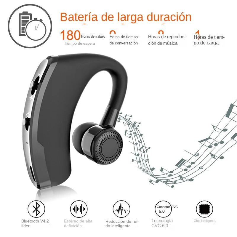 V9 Business Bluetooth Earphone Stereo Voice Control Handsfree Fone Wireless Bluetooth V5.0 Mini Headset TWS For Car Kit Sports