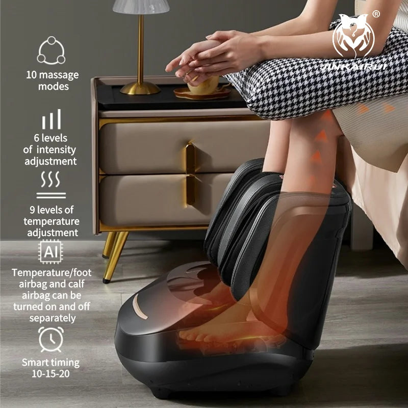 JinKaiRui Electric Roller Foot Massager With Heating Kneading Leg Calf Massage Airbag Wrapped Fatigue Relieve Health Care Gift