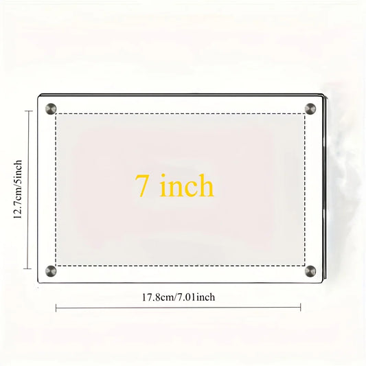 1 Pack of 5-10 Inch A4/A5 Acrylic Photo Frame Classic Tilted Desktop Display Stand for Photo Home Decoration