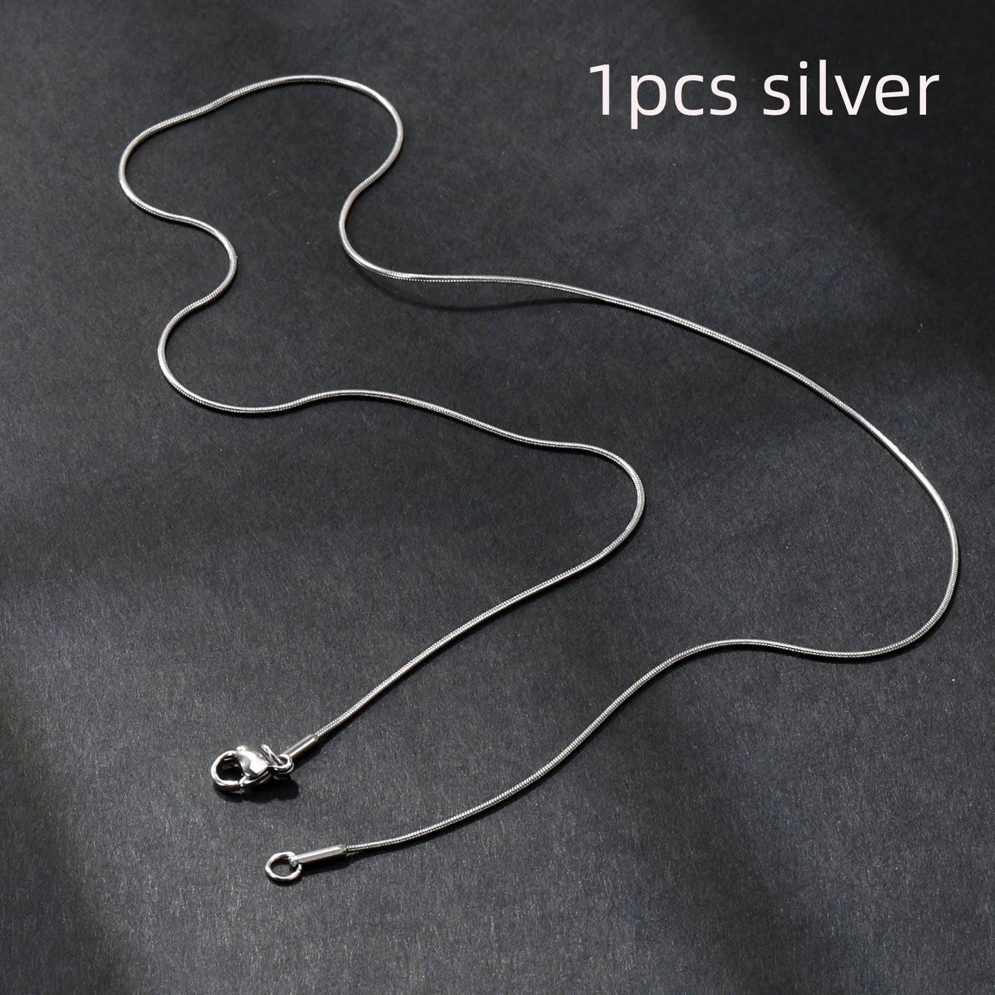 LUXUSTEEL 1pcs 1mm Golden Plated Snake Chains Necklaces No Fade Basic Jewelry Stainless Steel Necklace For Pendants DIY Choker