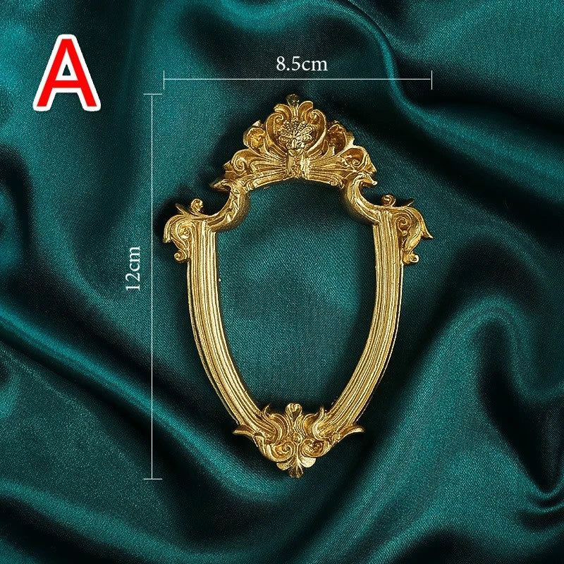 Golden Retro Photo Frame Nail Art Jewelry Decoration Home Decoration Photography Background Shooting Photo Props