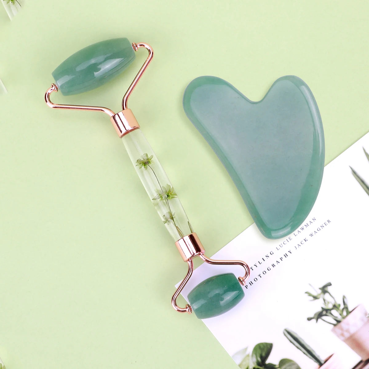 Gua Sha&Jade Roller Set Natural Jade Massager Face Neck Body Care Beauty Skin Care Tools Facial Slim Lift Scraping Relax Tools