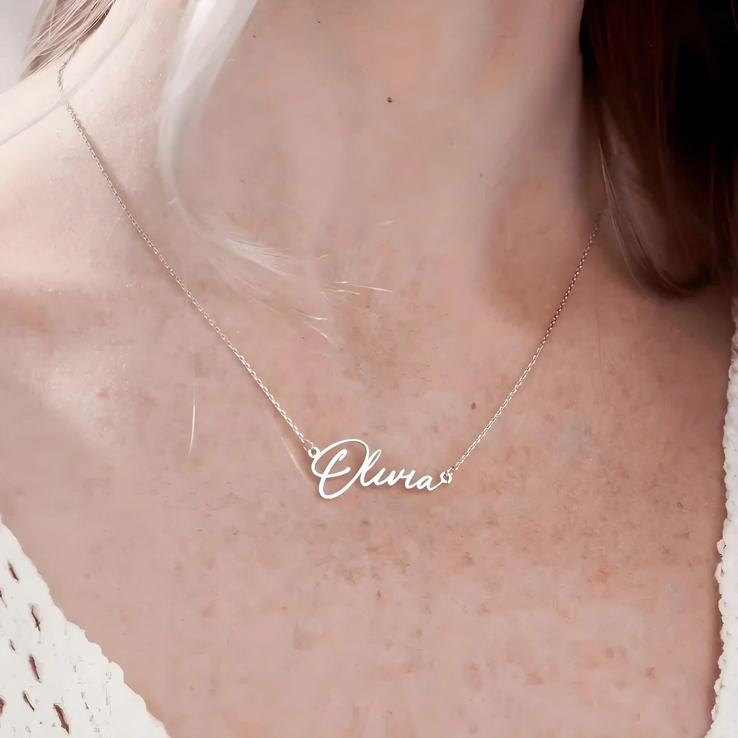 Personalized 18K Gold - Plated Name Necklace, Stainless Steel Script Font Pendant, Minimalist Women's Jewelry, Ideal Gift