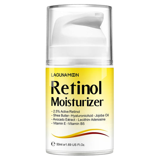 Retinol Cream for Face | Wrinkle Cream for Women and Men | Anti Aging Moisturizer Facial Cream with Hyaluronic Acid & Vitamin E | Day & Night | Natural 50ML/1.69 Oz