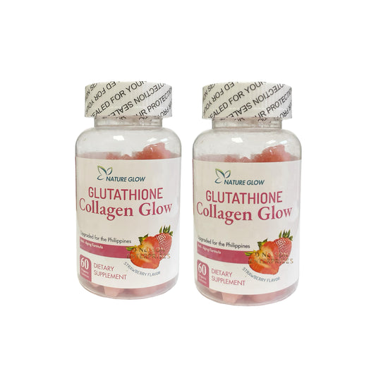 Generic Nature Glow Glutathione Collagen Glow 60 Organic Chewable Gummies (Strawberry (2 Bottles))