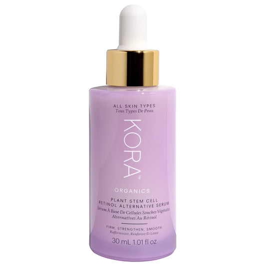 KORA Organics Plant Stem Cell Retinol Alternative Serum Firming Face Serum Repair Signs of Aging Promotes Radiant Skin Certified Organic Cruelty Free 1.01 fl oz