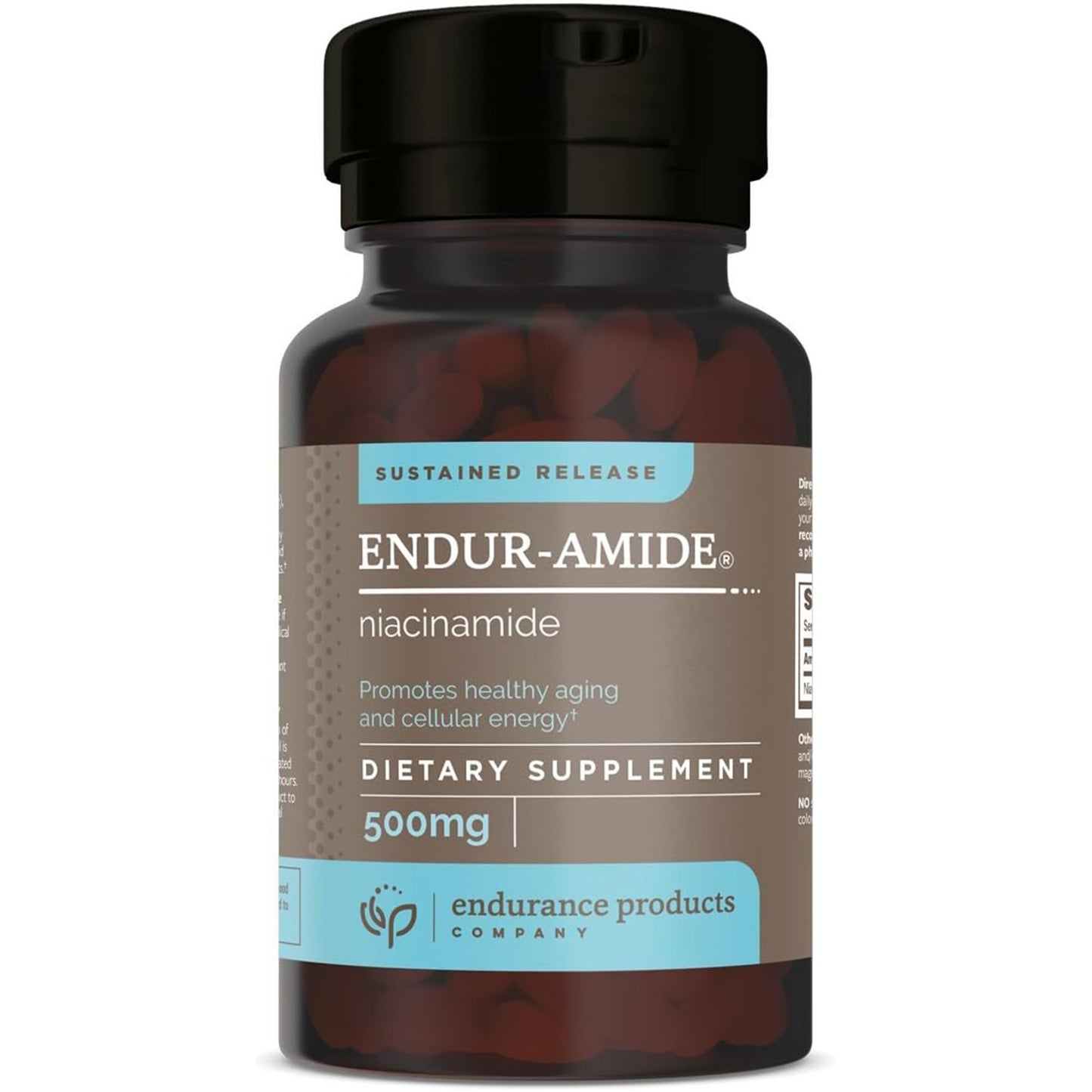 Endur-Amide NAD+ Niacinamide Vitamin B3 Flush-Free for Optimal Absorption Energy Supplements for Men and Women Vitamin B3 Niacinamide 500mg 200 Tablets