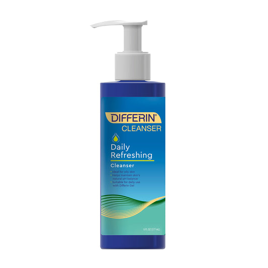 Differin Facial Cleanser by the Makers of Differin Gel Daily Refreshing Face Wash Gentle Skin Care for Acne Prone Sensitive Skin 6 Oz