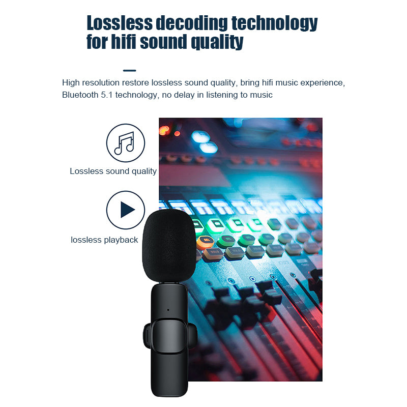 Wireless Lavalier Condenser Mic for Camera and Smartphone