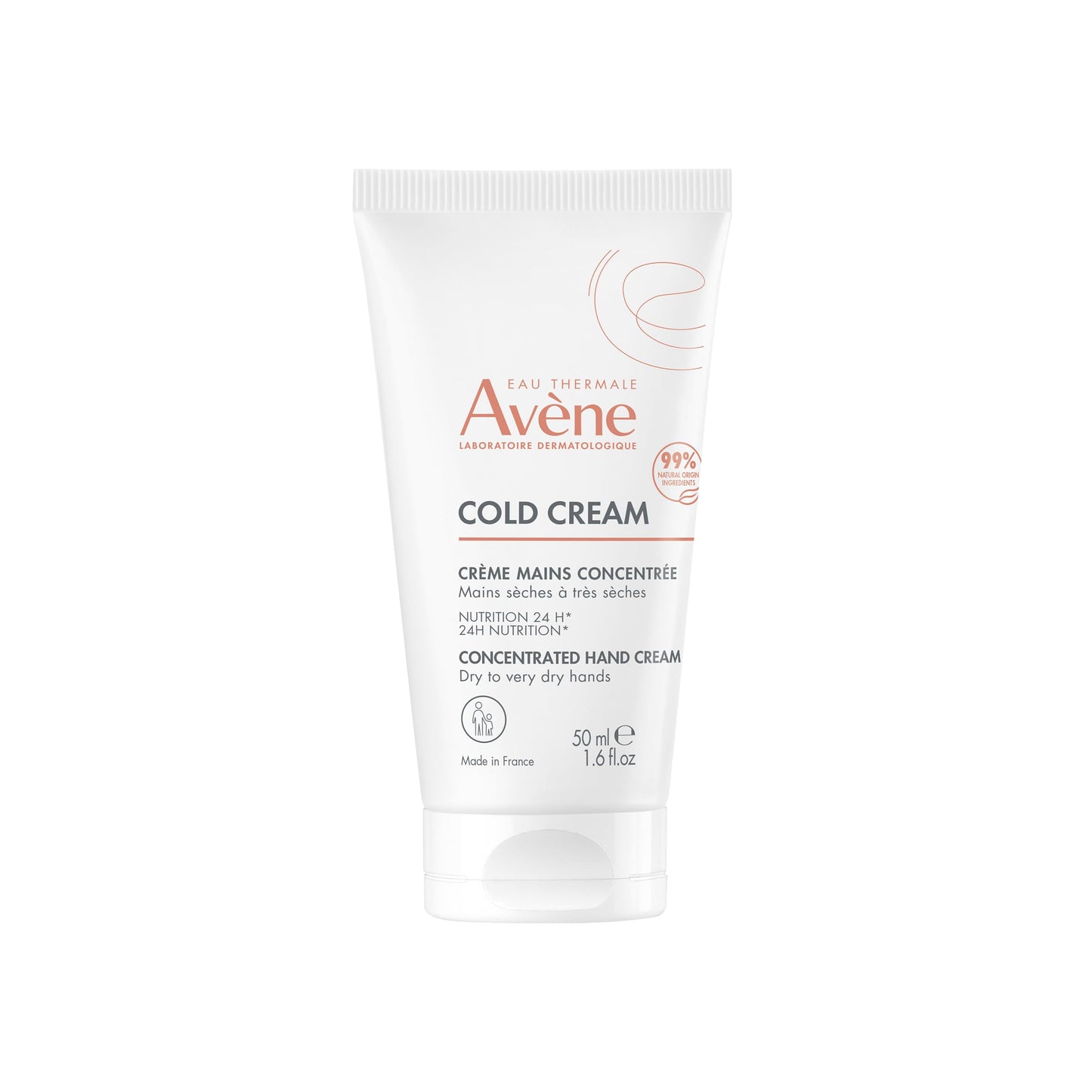 Avene Cold Cream Concentrated Hand Cream Quick Absorbing for Dry Chapped Hands 1.6 Oz