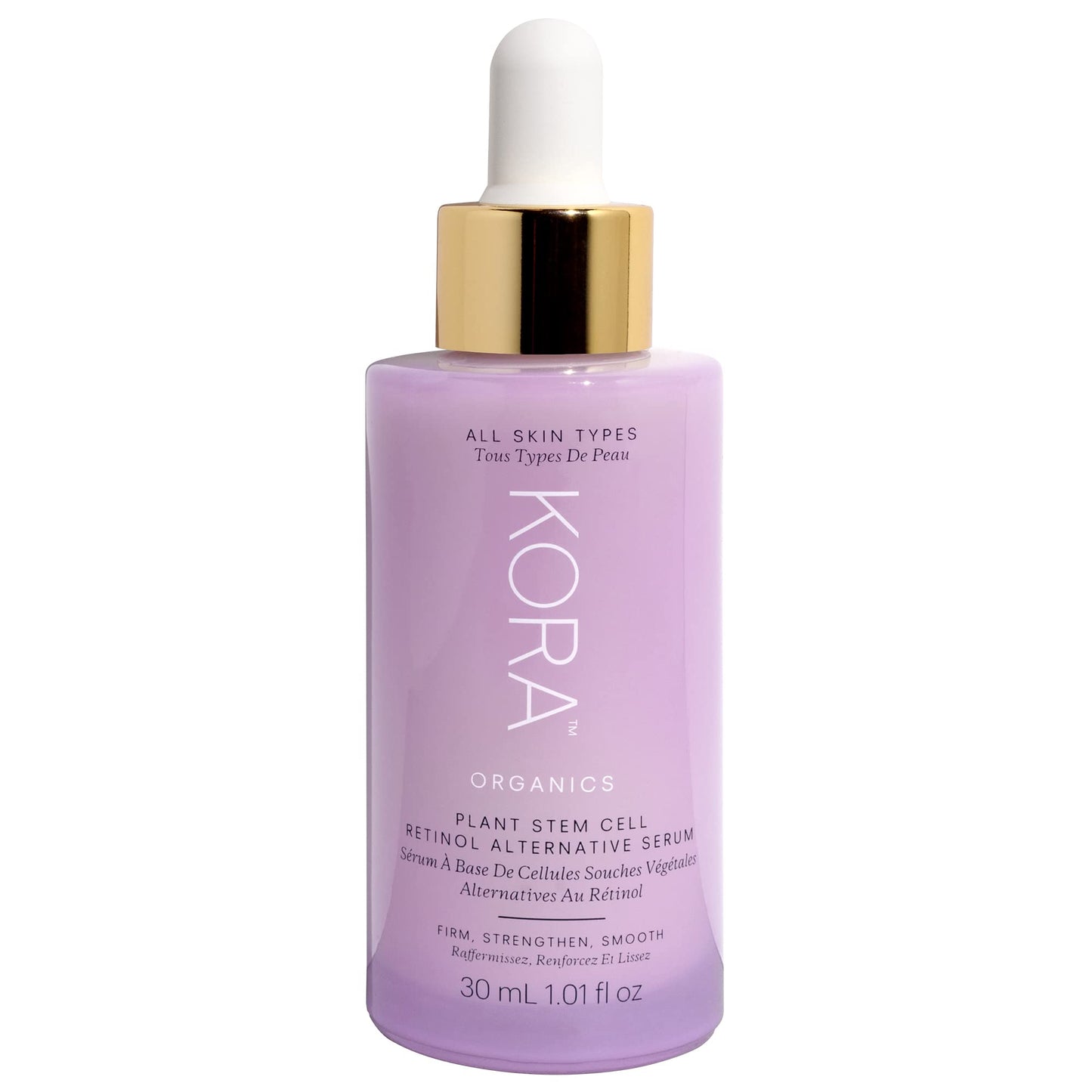 KORA Organics Plant Stem Cell Retinol Alternative Serum Firming Face Serum Repair Signs of Aging Promotes Radiant Skin Certified Organic Cruelty Free 1.01 fl oz