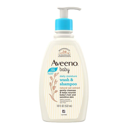 Aveeno Baby Daily Moisture Lightly Scented Wash & Shampoo 532mL