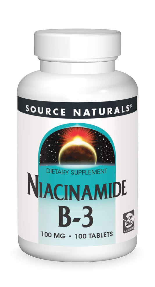 Source Naturals Niacinamide B-3 100 mg Dietary Supplement - 100 Tablets