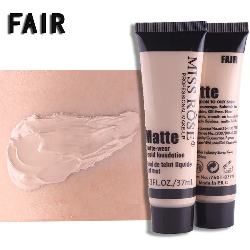 Hot Selling 37ml Waterproof and Moisturizing Matte Makeup Foundation Repair Cream Foundation Concealer Cosmetic Gift for Women