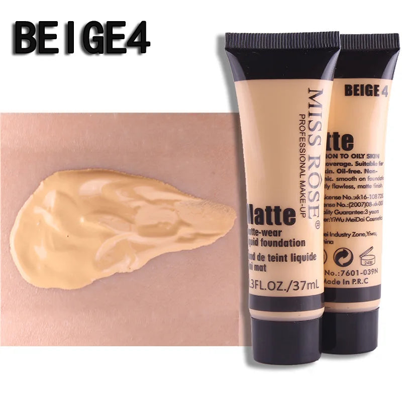 Hot Selling 37ml Waterproof and Moisturizing Matte Makeup Foundation Repair Cream Foundation Concealer Cosmetic Gift for Women
