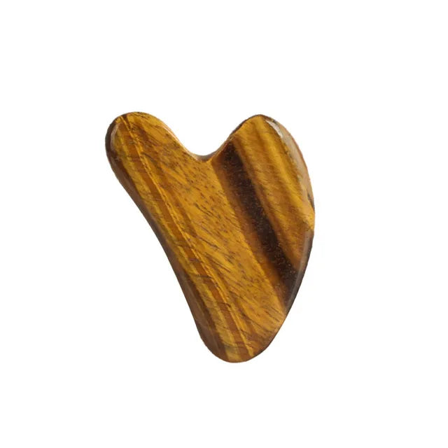 Natural Tiger Eye Jade Roller Guasha Beautiful Massager Facial Scraping Tools Neck Face Massage Anti Wrinkle Relax SPA Stone