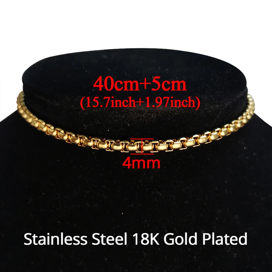 2024 High Quality Clavicle Blade Chains Dropshipping Women Gold Silver Color Stainless Steel 35+5cm Snake Choker Necklace Chain