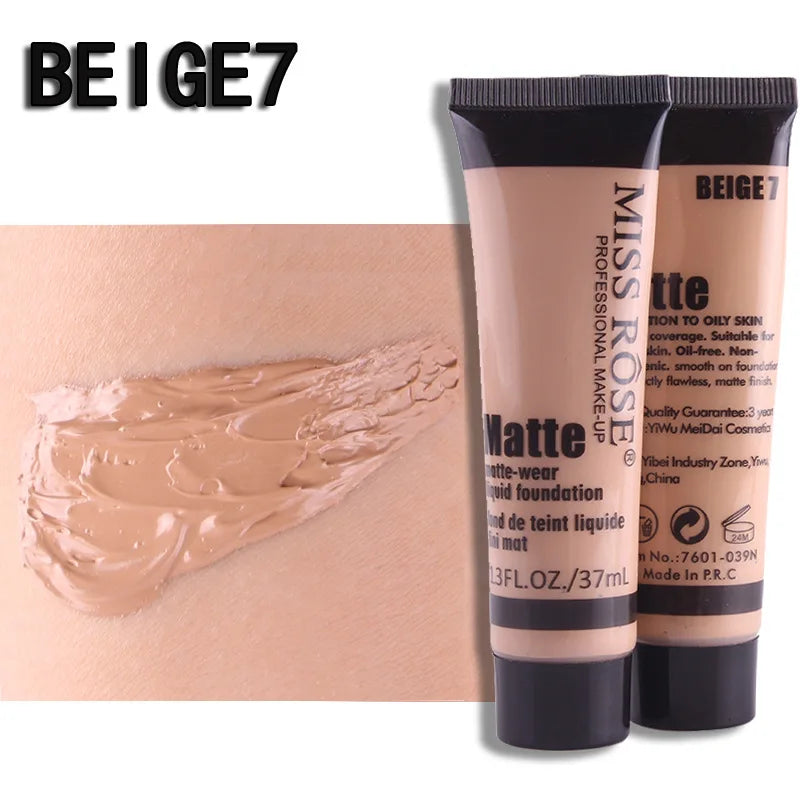 Hot Selling 37ml Waterproof and Moisturizing Matte Makeup Foundation Repair Cream Foundation Concealer Cosmetic Gift for Women