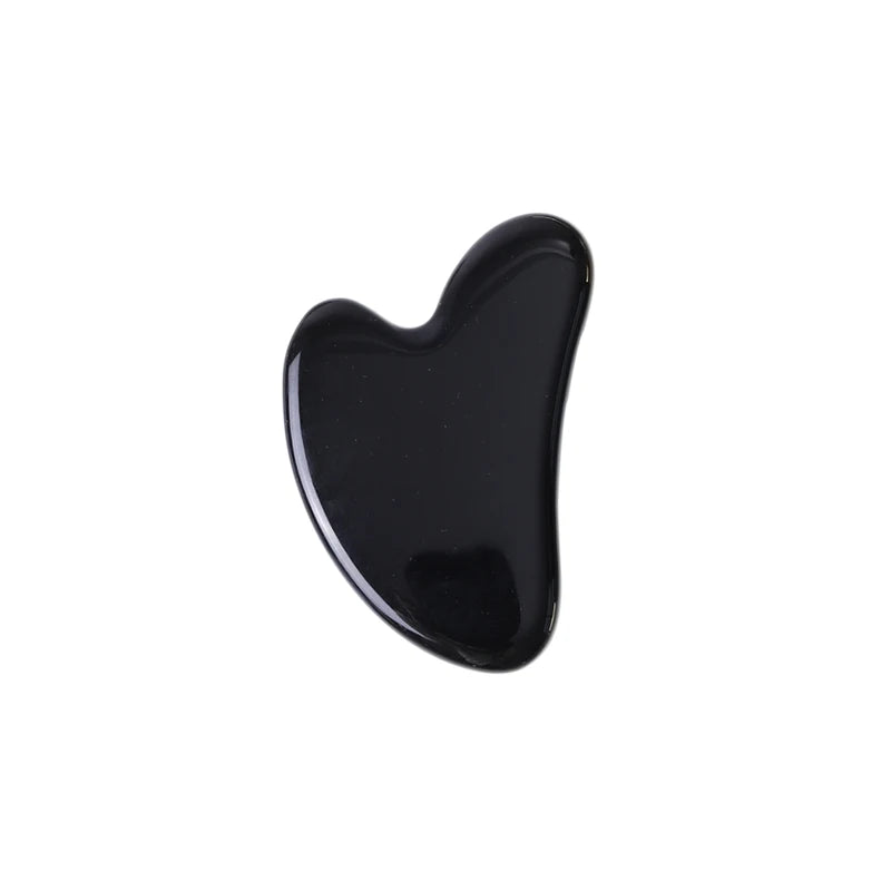 Obsidian Face Massage Roller Gouache Scraper Guasha Massage Tool Gouache Stone Facial Jade Roller Massager Face Scraper Set