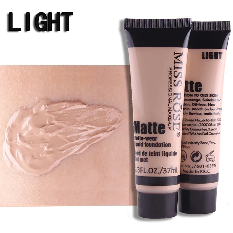 Hot Selling 37ml Waterproof and Moisturizing Matte Makeup Foundation Repair Cream Foundation Concealer Cosmetic Gift for Women