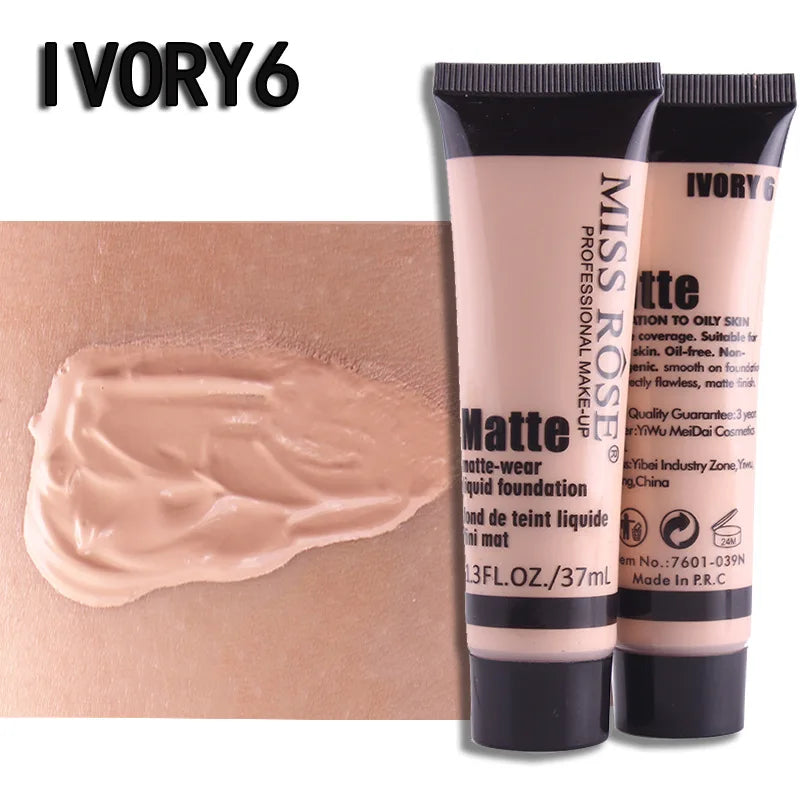 Hot Selling 37ml Waterproof and Moisturizing Matte Makeup Foundation Repair Cream Foundation Concealer Cosmetic Gift for Women