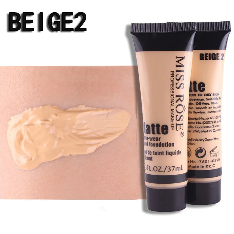 Hot Selling 37ml Waterproof and Moisturizing Matte Makeup Foundation Repair Cream Foundation Concealer Cosmetic Gift for Women