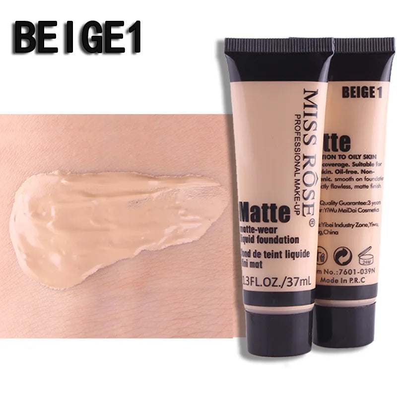 Hot Selling 37ml Waterproof and Moisturizing Matte Makeup Foundation Repair Cream Foundation Concealer Cosmetic Gift for Women
