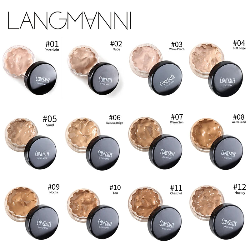 LANGMANNI Matte Liquid Foundation Cream  Face Makeup Base Full Coverage Dark Circles Acne Pores Contour Waterproof Make Up TSLM1