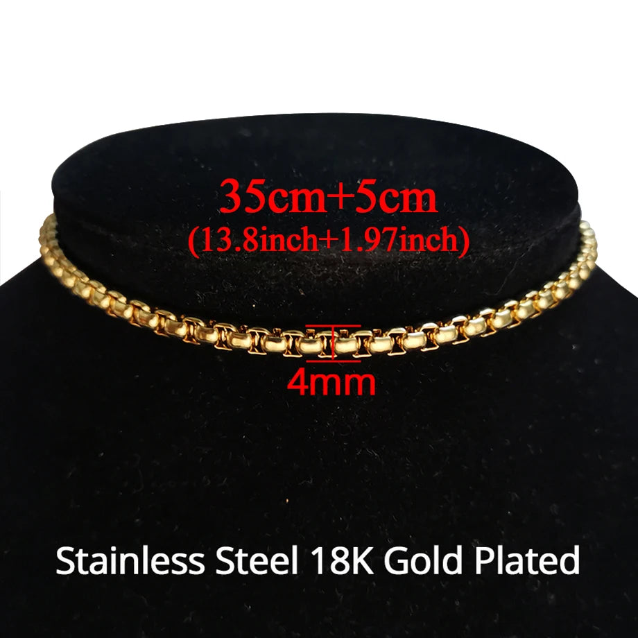 2024 High Quality Clavicle Blade Chains Dropshipping Women Gold Silver Color Stainless Steel 35+5cm Snake Choker Necklace Chain