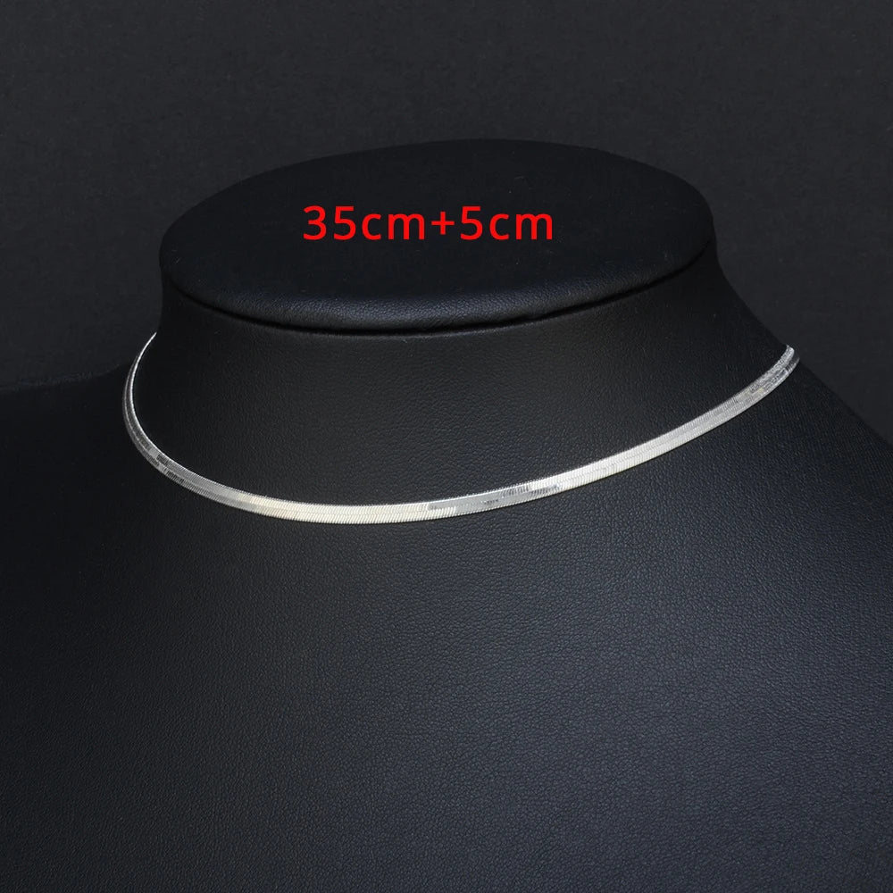 2024 High Quality Clavicle Blade Chains Dropshipping Women Gold Silver Color Stainless Steel 35+5cm Snake Choker Necklace Chain
