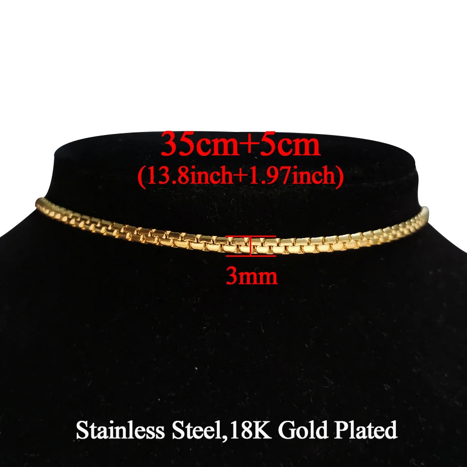 2024 High Quality Clavicle Blade Chains Dropshipping Women Gold Silver Color Stainless Steel 35+5cm Snake Choker Necklace Chain