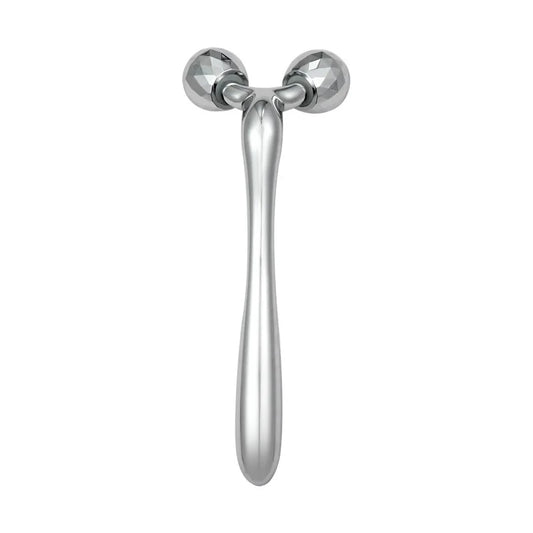 Metal Roller Facial Beauty Stick - 3D Roller Face Massager, Dongling Pink Crystal Jade Roller, Zinc Alloy