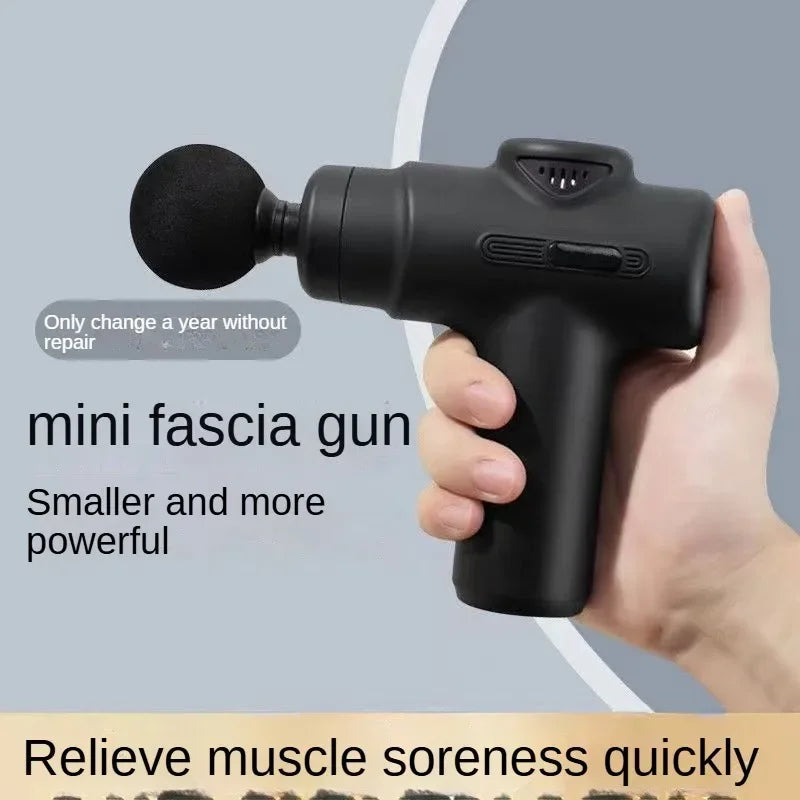 Mini  USB Electric Massage Gun Deep Tissue Facial Massgaer 8 Heads Arms Back Leg Muscle Relaxing For Body Back Arm Sport Fitness