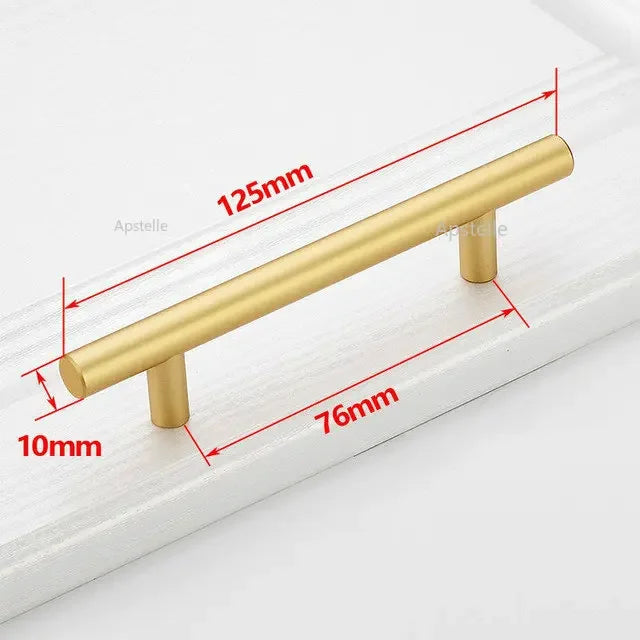 Apstelle Black Golden Cupboard Handle Brushed Stainless Steel Kitchen Cabinet Door Knob Furniture Drawer Pulls Bar Handle