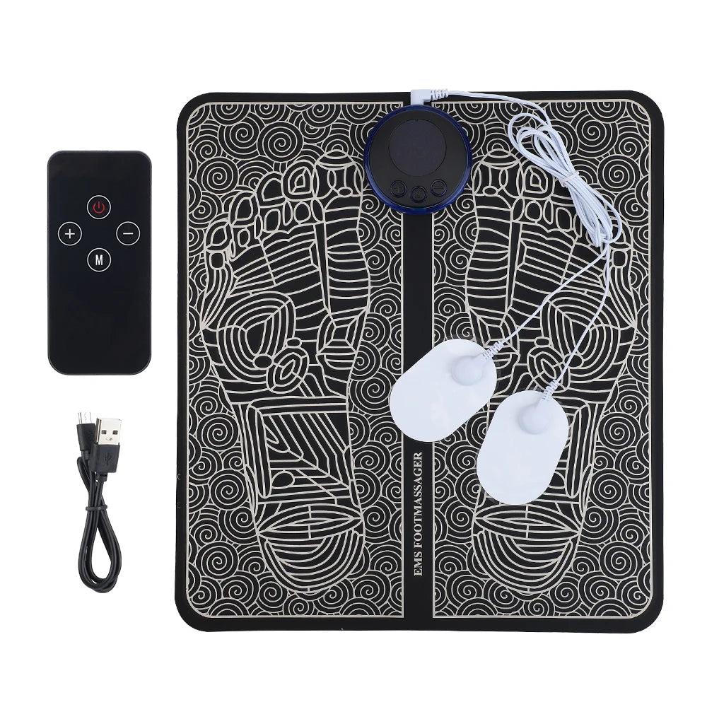 EMS Electric Foot Massager Mat 8 Modes Relieve Pain Muscle Stimulator Blood Circulation vibration Foot Massage Machine Feet SPA
