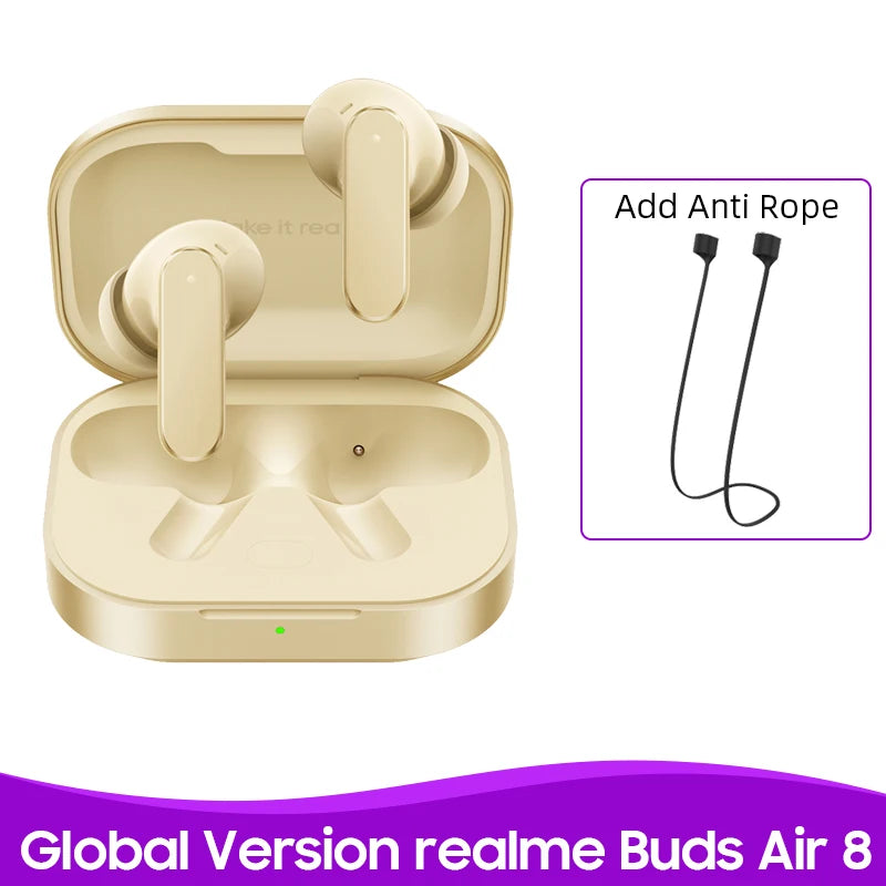 realme Buds Air 8 55dB Ultra Depth Noise Cancellation Global Version True Wireless Earphone Bluetooth 5.4 Earbuds LHDC 5.0 IP55
