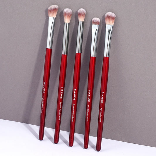 MAANGE 5PCS Eye Shadow Makeup Brush Set Concealer Brush Eye Cosmetic Soft Bristles Shader Brush Portable Beauty Makeup Tools