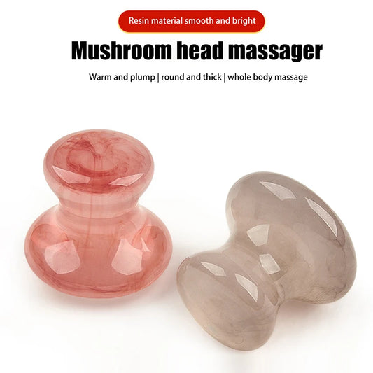 1PC Natural Jade Mushroom Shape Gua Sha Board Face Back Body Massager Facial Beauty Care Skin Tool Women Relaxing Face Roller