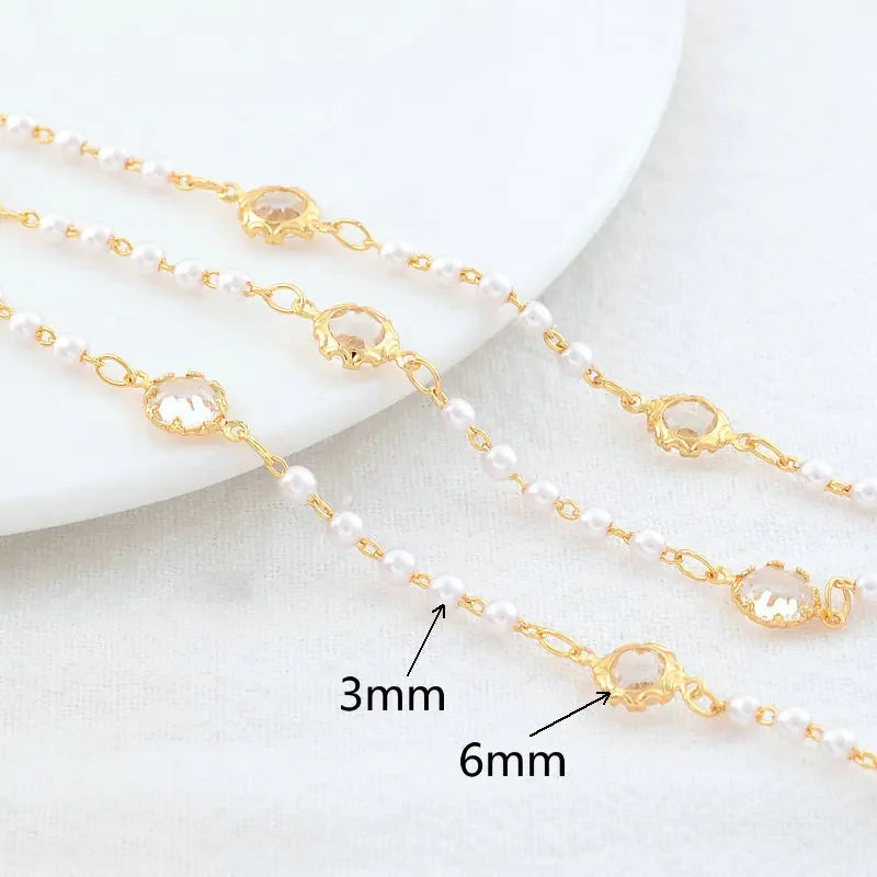 14K Gold Color Plated Brass Round Star Link Chains Necklace Chains High Quality Jewelry Accessories