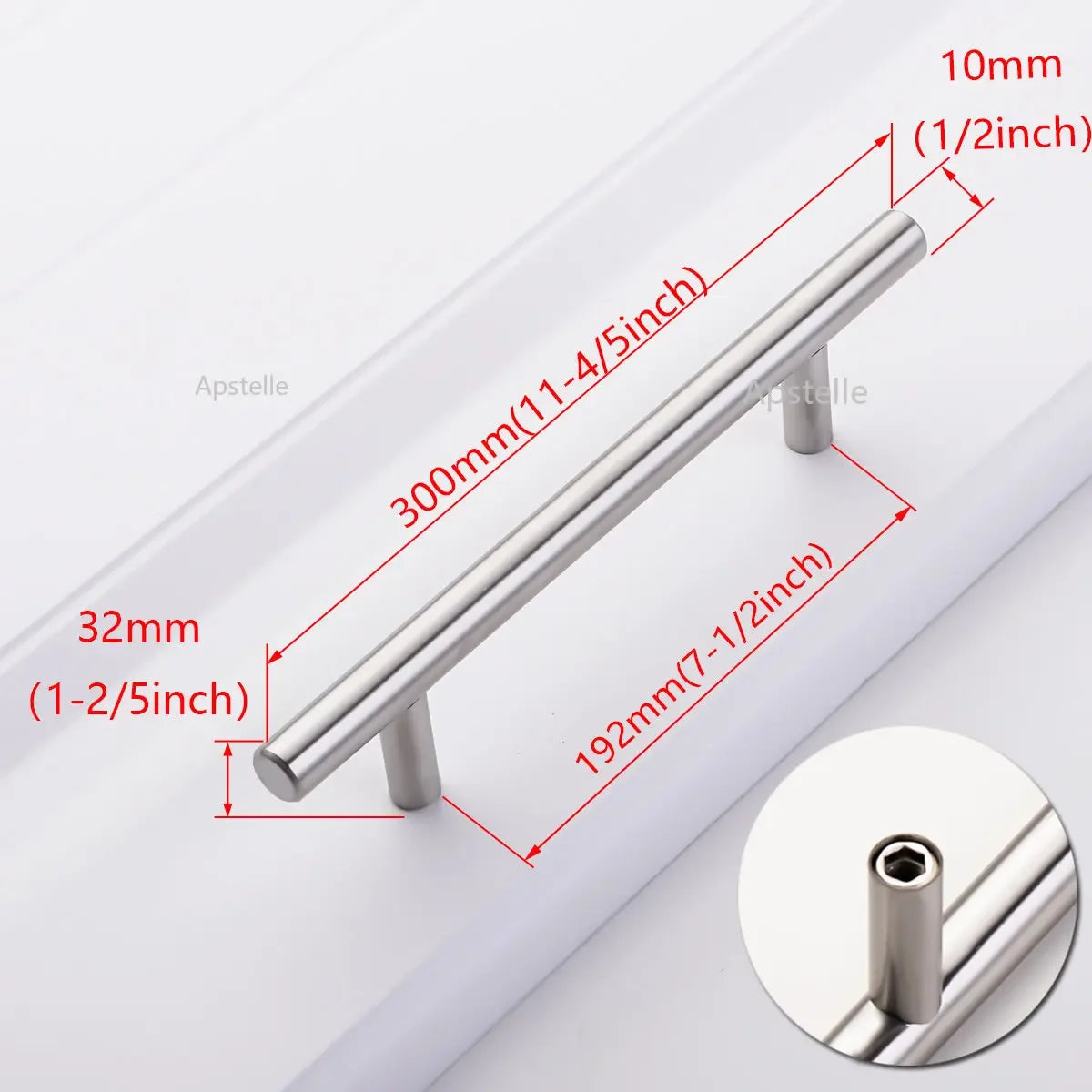 Apstelle Black Golden Cupboard Handle Brushed Stainless Steel Kitchen Cabinet Door Knob Furniture Drawer Pulls Bar Handle