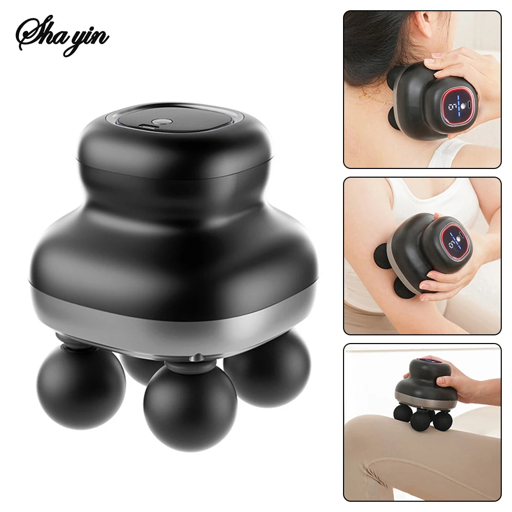 Four Head Fascia Gun, Household Fully Automatic Muscle Relaxation Massager, Mini Electric Massager