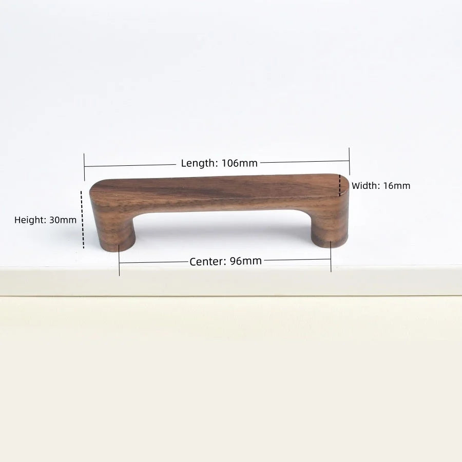 Nordic Wood Cabinet Handle Solid Wooden Kitchen Door Handle Dresser Wardrobe Knobs Cupboard Drawer Pull Furniture Handles
